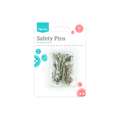 Assorted Sizes Safety Pins - 50 Pack