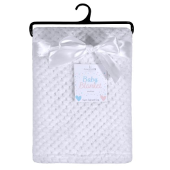 Honeycomb Baby Blanket White