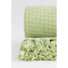 100% Cotton Honeycomb Throw Pistachio 50x60" at Guineys Ireland