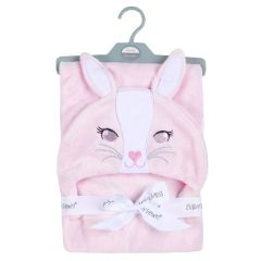 Bunny Hooded Wrap Pink at Guineys Ireland