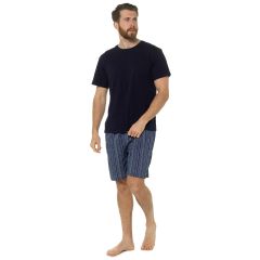 Men's Foxbury T-Shirt & Short Pyjama Set - Navy