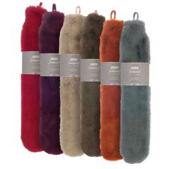 showing the Long Hot Water Bottles Faux Fur - Assorted Colours