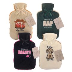 Showing the Hot Water Bottle Plush Applique - Assorted Designs
