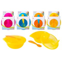 Travel Feeding Bowl With Spoon - 4 Colours