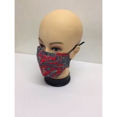 Red & Grey Paisley Face Mask at Guineys Ireland