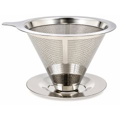 Blackmoor Stainless Steel Pour Over Coffee Filter Cone – Reusable 3 Cup