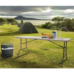 Indoor/Outdoor 6ft White Folding Trestle Table