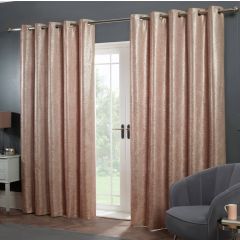 Metallic Splatter Blush Interlined Curtains 90x90 at Guineys Ireland
