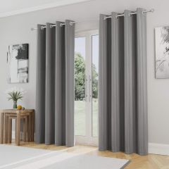 Iris 90% Blackout Eyelet Curtains Silver