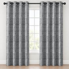 Jackie Interlined Eyelet Curtains Pewter 90x108 inch pair