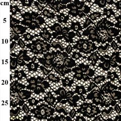 Corded Lace Fabric Black