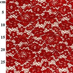 Corded Lace Fabric Red