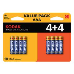 8 Pack Kodak AAA Alkaline Batteries