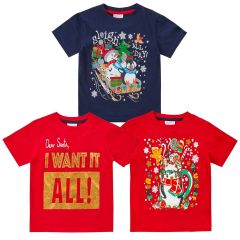 100% Cotton Kids Christmas T-Shirts 2 - 6 Years