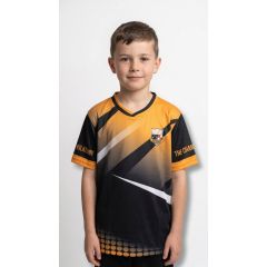 Kids Kilkenny short sleeve sports jersey supporting Kilkenny county football and hurling for children age 4 to 13