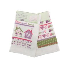 3 Pack Sweet Home Tea Towels 