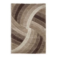 Laguna P015 modern abstract rug in beige cream and brown