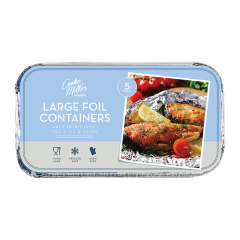 5 Pack Large Foil Containers & Lids