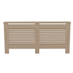 showing the Large Horizontal Slated Radiator Cover Natural Finish