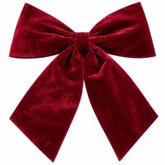 Large Burgundy Velvet Christmas Bow 52x45cm