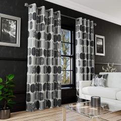 Latitude Interlined Curtains Onyx at Guineys Ireland