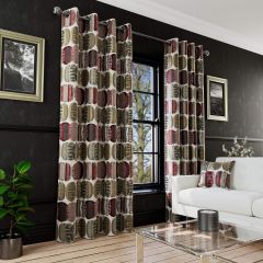 Latitude Interlined Curtains Red at Guineys Ireland