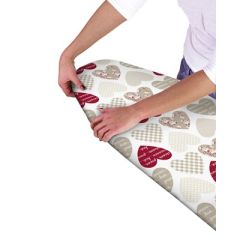 Multi-Fit Elasticated Ironing Board Cover Hearts