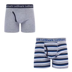 Le Shark 2 Pack Boxers Light Grey Marl - Online Offer Only