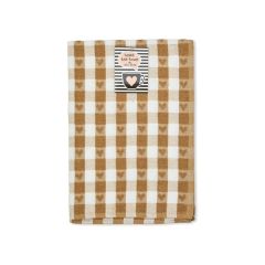 Tea Towel 100% Cotton Heart Beige