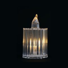 LED Ribbed Acrylic Candle