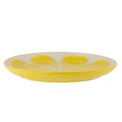 Side View of the World Foods Round Lemon Platter