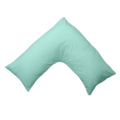 Percale V-Shape Pillowcase Duck Egg