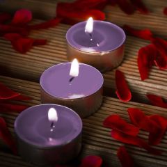 25pk Tealight 8 Hour Burning Candles - Lilac Scent