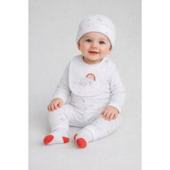 Lily & Jack Cloud 9 100% cotton 10 piece baby romper set with cloud and rainbow design including hat, bib, trousers and socks