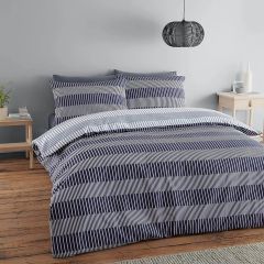 Lines Navy Duvet Cover Set by Catherine Lansfield at Guineys Ireland