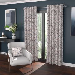 Lisbon Interlined Eyelet Curtains Rust at Guineys Ireland