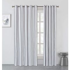 Lisbon Fully Lined Eyelet Curtains Grey at Guineys Ireland