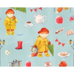 Little Johnny 100% Cotton Fabric London 45" at Guineys Ireland