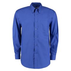 showing the Front of the Men's Long Sleeve Shirt Royal Blue