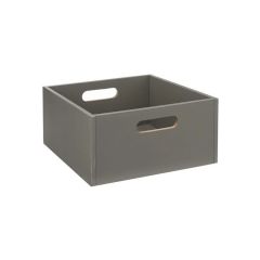 Storage Box Green Wood Look 31x15cm
