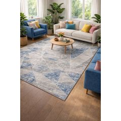 Reflection Geo Blue Rug