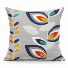 Lugano Leaf Grey Cushion Cover 45x45cm