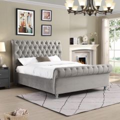 Kilkenny Chesterfield Bed Silver at Guineys Ireland
