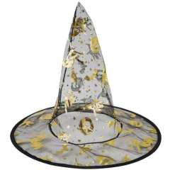 Magical Witches Hat Halloween with Gold Characters