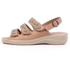 Mandy Beige Women's Comfort Walk Slip On Sandals