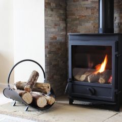 Mendip Log & Coal Holder Black at Guineys Ireland