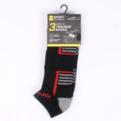 Men's 3 Pack  Trainer Socks Black