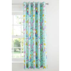 Catherine Lansfield Mermaid Eyelet Curtains 66x72"