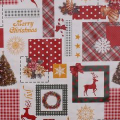 Christmas PVC Oil Cloth Merry Christmas 1047-100 -Sold by the Metre