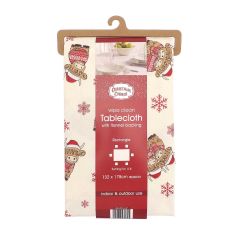 Merry Christmas Festive Wipe Clean Tablecloth
